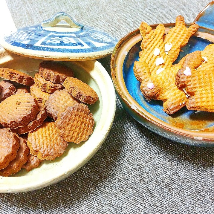 小麦粉無しきな粉クッキー&おろし生姜クッキー
